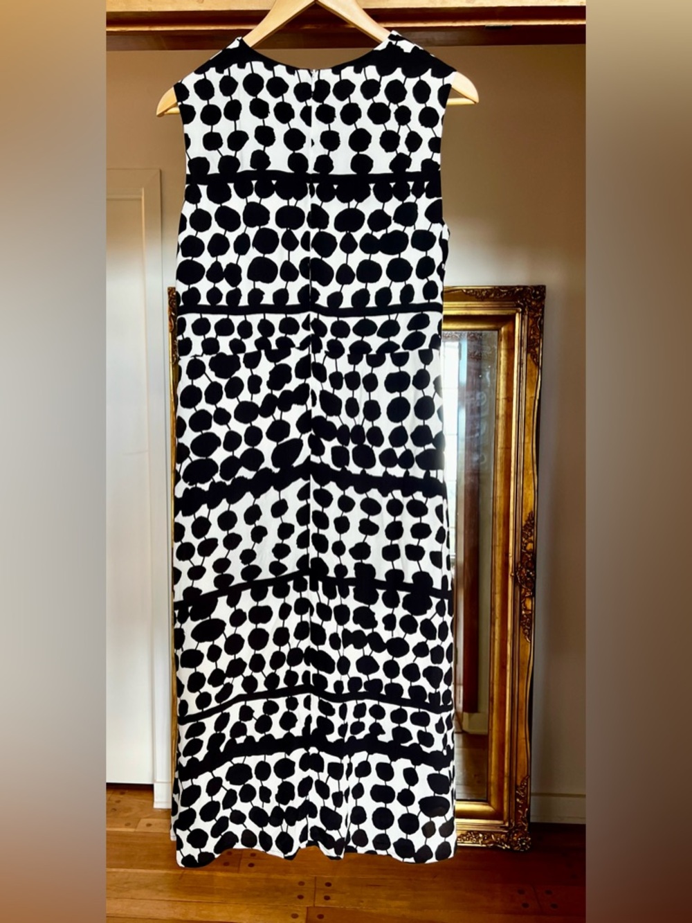 Marimekko Onanda Tikat black white dot shift dress size 40 or approx Large - Picture 2 of 8